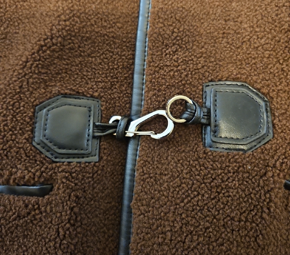 Rebecca Minkoff Brown Teddy Jacket with Black Accents - Picture 3 of 4